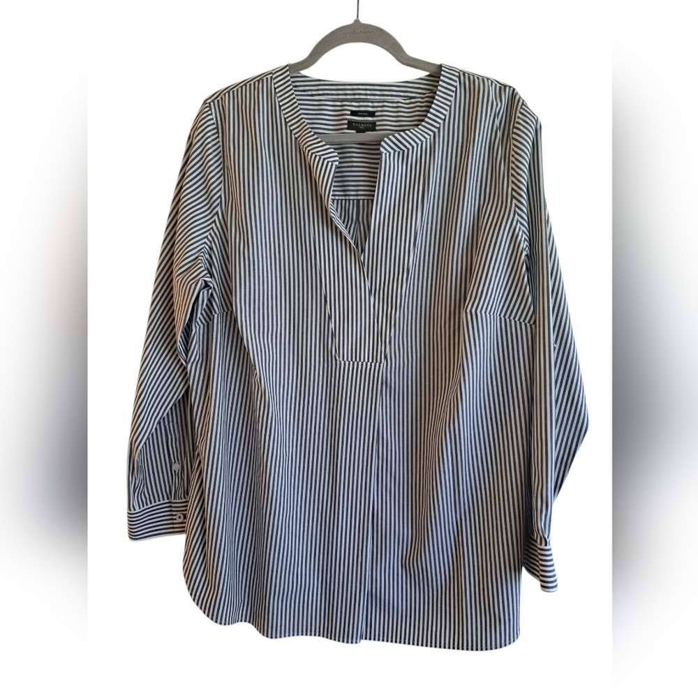 Talbots Monochrome Striped Top